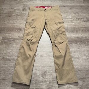 Wrangler Pants Mens 33 Beige All Terrain‎ Gear Nylon Stretch 33x30 ATG Outdoor